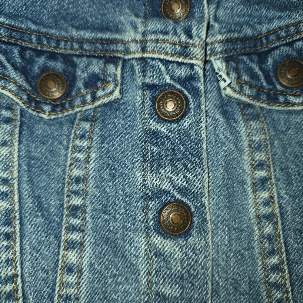 Levis Vintage 90's 18M Baby Denim Trucker Jacket Blue Medium Wash Cotton